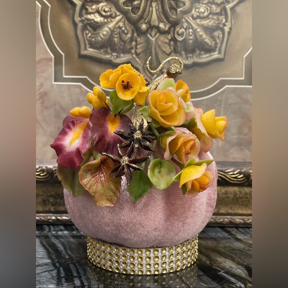 "Petal & Pumpkin" Handcrafted
